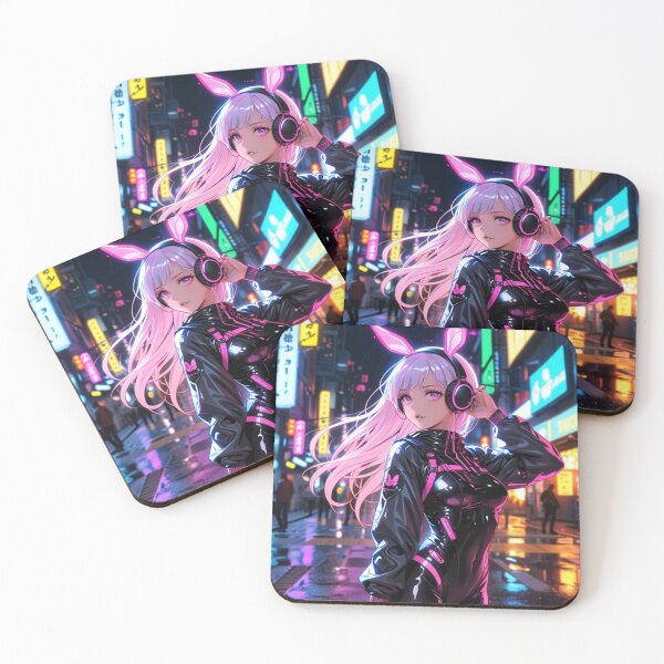 Item preview, Anime Bunny Girl Hologram City designed and sold by AnimDream .