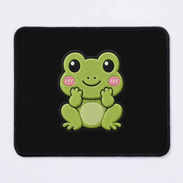 Item preview, Cute Kawaii Baby Frog Embroidery Patch | Chibi Frog Satin Stitch Design designed and sold by ColorSplash123.