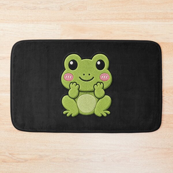 Item preview, Cute Kawaii Baby Frog Embroidery Patch | Chibi Frog Satin Stitch Design designed and sold by ColorSplash123.