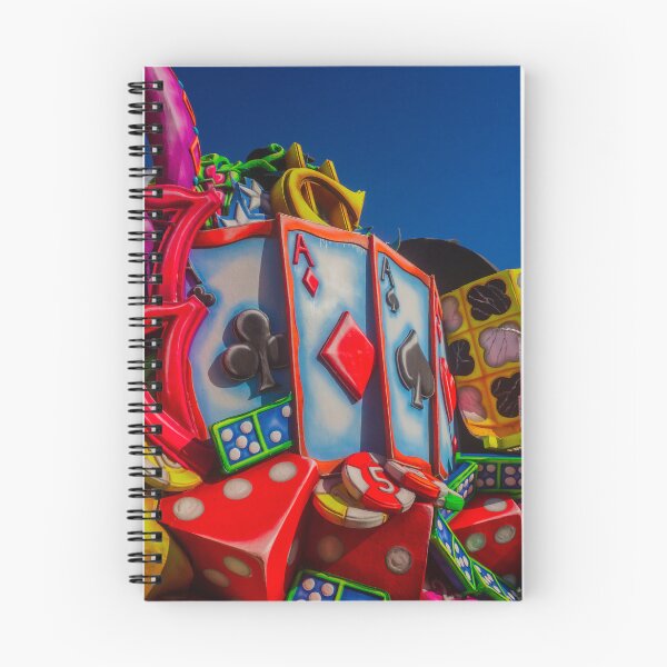 Item preview, Colorful Carnival Float Featuring Giant Playing Cards, Dice and Poker Chips Against Blue Sky designed and sold by Nmallia.