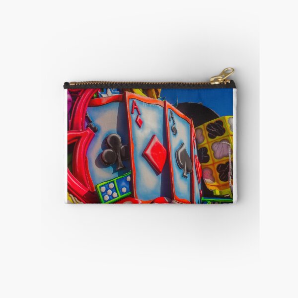 Item preview, Colorful Carnival Float Featuring Giant Playing Cards, Dice and Poker Chips Against Blue Sky designed and sold by Nmallia.
