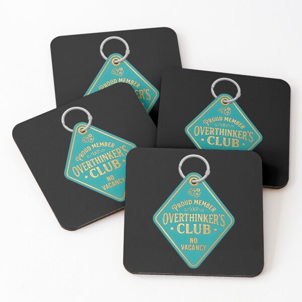 Item preview, Proud Member Overthinker's Club No Vacancy — Vintage Motel Keychain Anxiety Humor Art, Overthinker Gift designed and sold by Luminari Creations.
