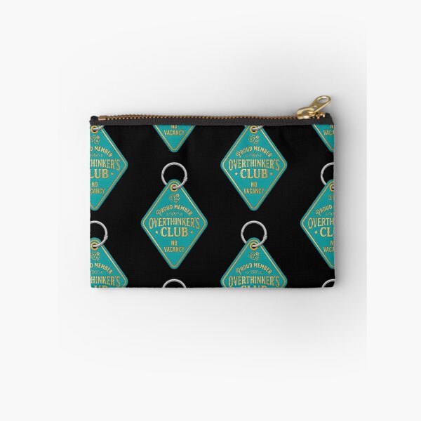 Item preview, Proud Member Overthinker's Club No Vacancy — Vintage Motel Keychain Anxiety Humor Art, Overthinker Gift designed and sold by Luminari Creations.