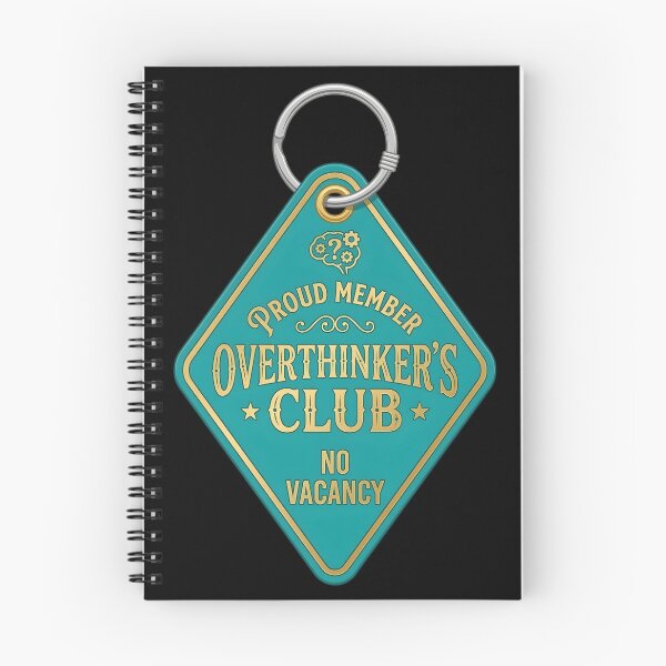 Item preview, Proud Member Overthinker's Club No Vacancy — Vintage Motel Keychain Anxiety Humor Art, Overthinker Gift designed and sold by Luminari Creations.