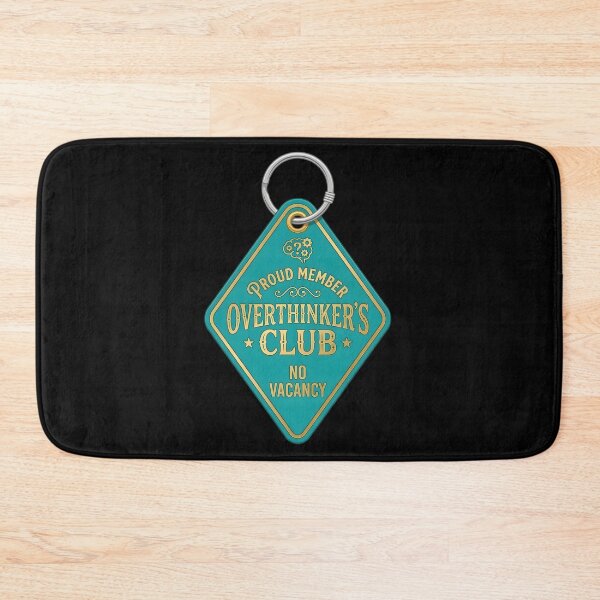 Item preview, Proud Member Overthinker's Club No Vacancy — Vintage Motel Keychain Anxiety Humor Art, Overthinker Gift designed and sold by Luminari Creations.