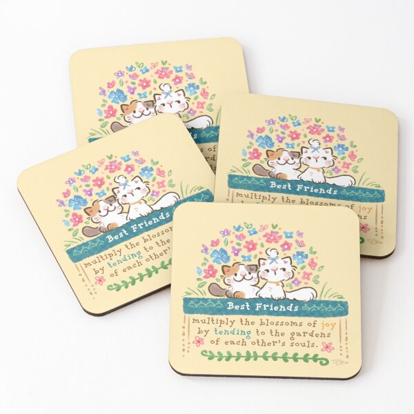 Item preview, Best Friends’ Gardens - Paisley & Mignon Cats designed and sold by EmiBeeBuzz.