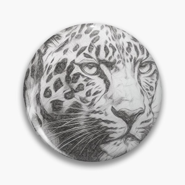 Item preview, Black and White Leopard Portrait Print | Pencil Sketch Wildlife Art | Realistic Leopard Drawing | Monochrome Big Cat Illustration designed and sold by Leon Woods Pencil Art.