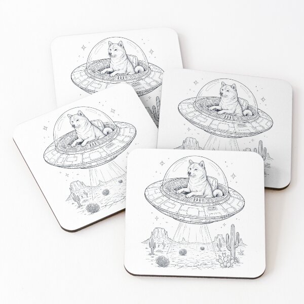 Item preview, Vintage Shiba Inu Riding UFO Dog Mom Dad Lover designed and sold by DoodleTortle.