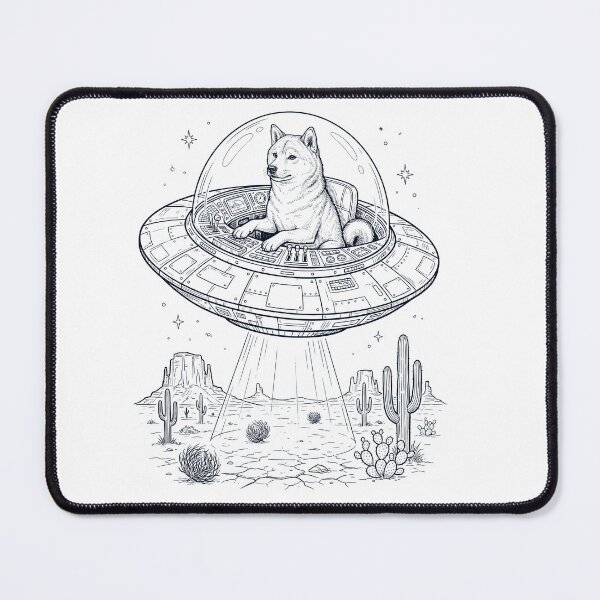 Item preview, Vintage Shiba Inu Riding UFO Dog Mom Dad Lover designed and sold by DoodleTortle.