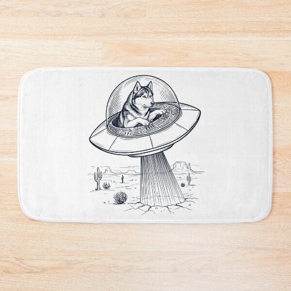 Item preview, Vintage Siberian Husky Riding UFO Dog Mom Dad Lover designed and sold by DoodleTortle.