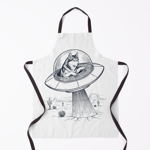 Item preview, Vintage Siberian Husky Riding UFO Dog Mom Dad Lover designed and sold by DoodleTortle.