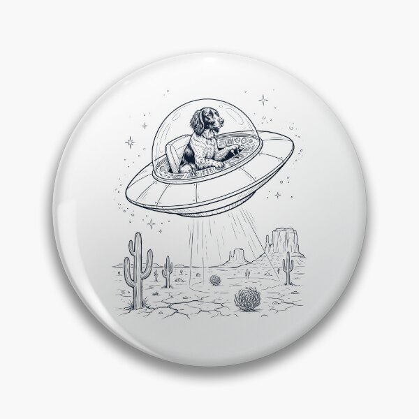 Item preview, Vintage Small Munsterlander Pointer Riding UFO Dog Mom Dad Lover designed and sold by DoodleTortle.