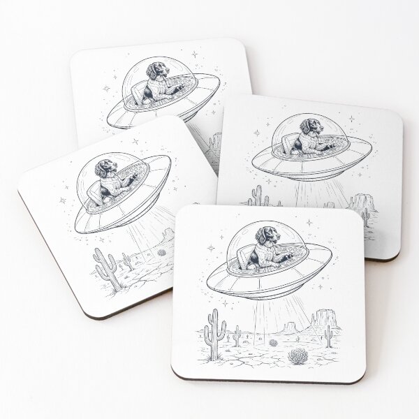 Item preview, Vintage Small Munsterlander Pointer Riding UFO Dog Mom Dad Lover designed and sold by DoodleTortle.