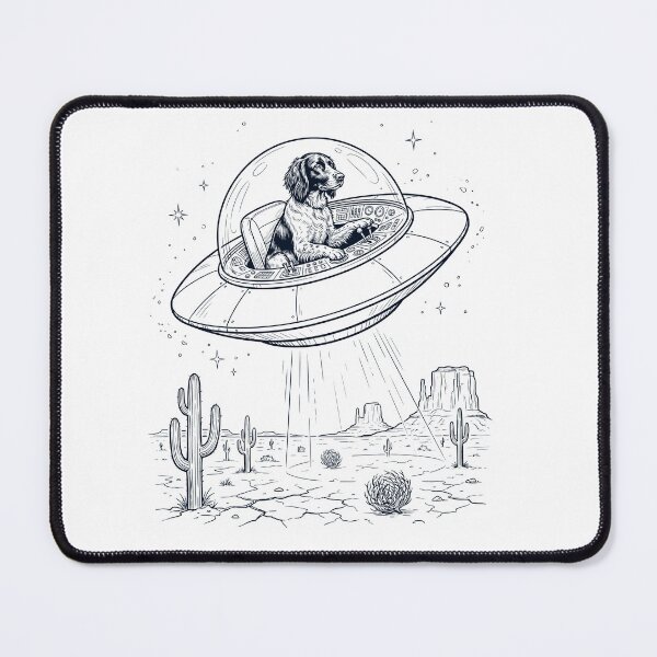 Item preview, Vintage Small Munsterlander Pointer Riding UFO Dog Mom Dad Lover designed and sold by DoodleTortle.