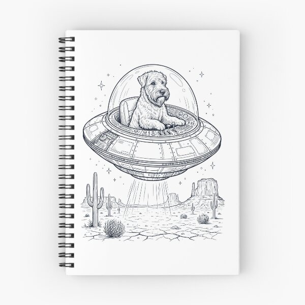Item preview, Vintage Soft Coated Wheaten Terrier Riding UFO Dog Mom Dad Lover designed and sold by DoodleTortle.