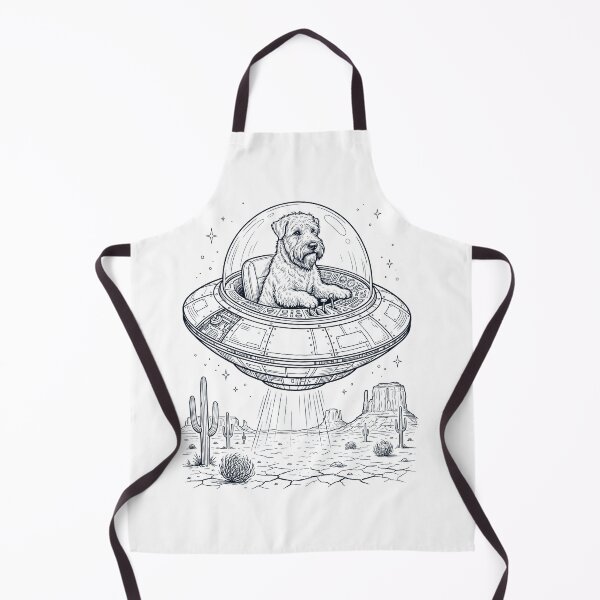 Item preview, Vintage Soft Coated Wheaten Terrier Riding UFO Dog Mom Dad Lover designed and sold by DoodleTortle.