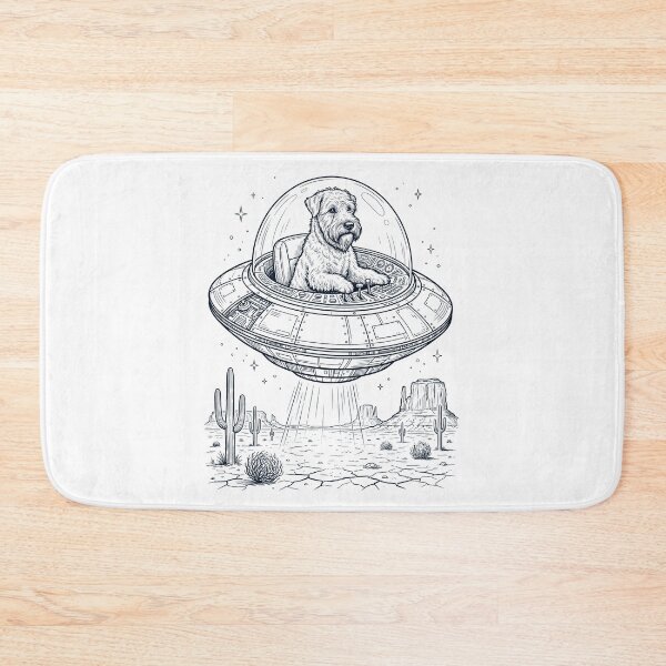 Item preview, Vintage Soft Coated Wheaten Terrier Riding UFO Dog Mom Dad Lover designed and sold by DoodleTortle.