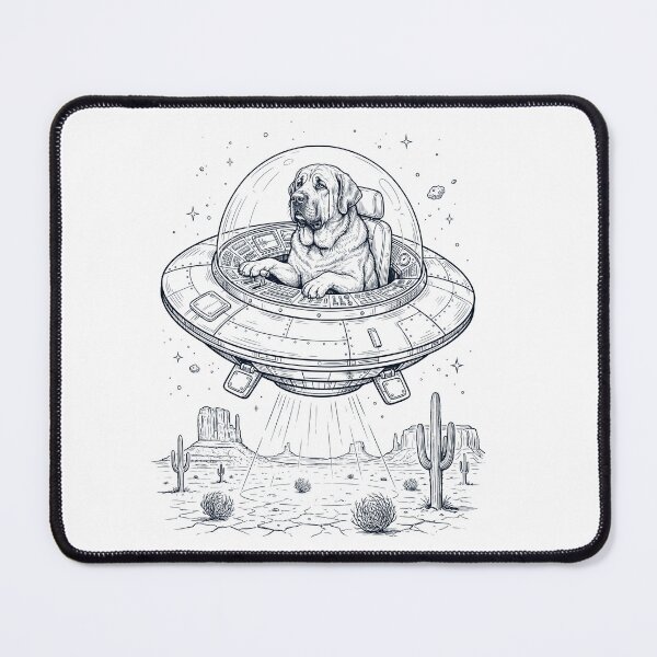 Item preview, Vintage Spanish Mastiff Riding UFO Dog Mom Dad Lover designed and sold by DoodleTortle.