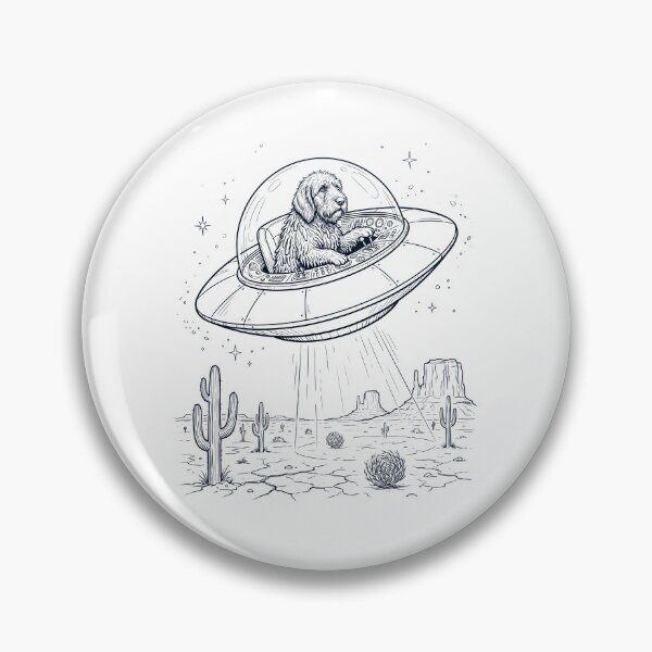 Item preview, Vintage Spinone Italiano Riding UFO Dog Mom Dad Lover designed and sold by DoodleTortle.