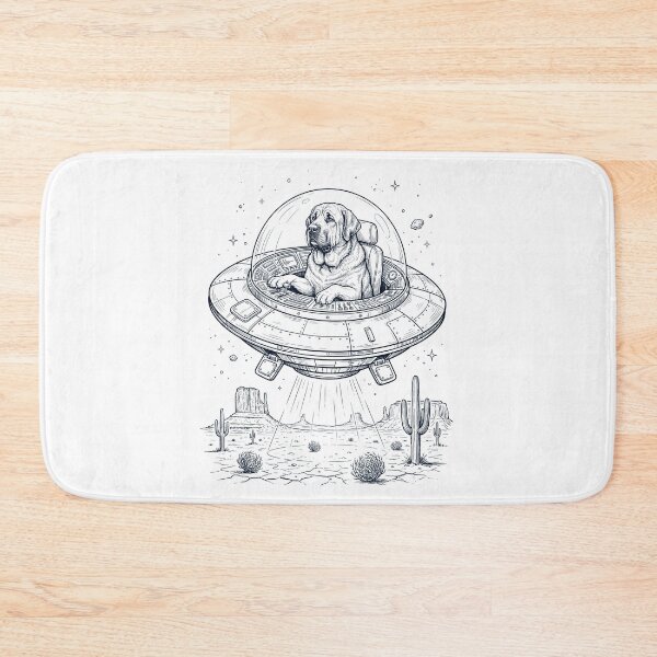 Item preview, Vintage Spanish Mastiff Riding UFO Dog Mom Dad Lover designed and sold by DoodleTortle.