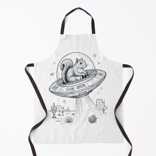 Item preview, Vintage Squirrel Riding UFO Animal Lover designed and sold by DoodleTortle.