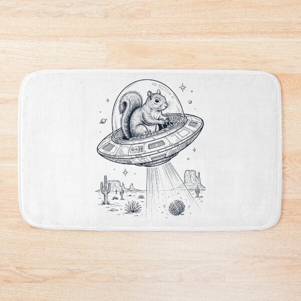 Item preview, Vintage Squirrel Riding UFO Animal Lover designed and sold by DoodleTortle.
