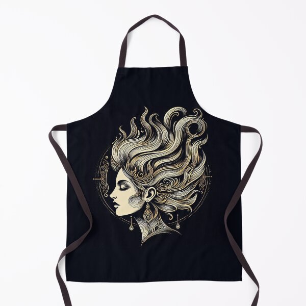 Item preview, Undine Water Spirit – Mystical Feminine Energy, Gold Line Art designed and sold by Roberta Calabrese.