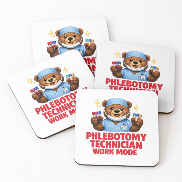 Item preview, Funny Bear Phlebotomy Technician Work Mode Retro Medical Meme Gift for National Medical Laboratory Professionals Week designed and sold by ClinicalHubs.