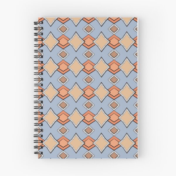 Item preview, Tribal Geometric Beige and Orange on Blue designed and sold by Art in My Loft.