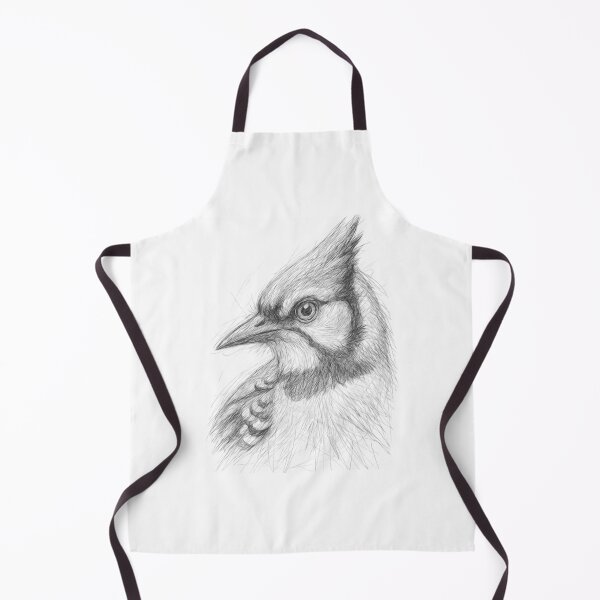 Item preview, Black and White Blue Jay Portrait Print | Pencil Sketch Bird Art | Realistic Blue Jay Drawing | Monochrome Wildlife Illustration designed and sold by Leon Woods Pencil Art.