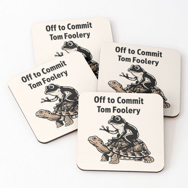 Item preview, Off to Commit Tom Foolery - Funny Frog Riding a Tortoise designed and sold by ZyxDes.