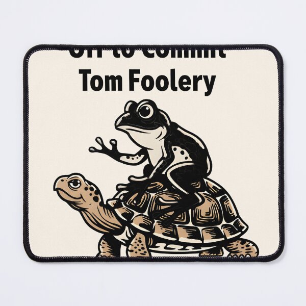 Item preview, Off to Commit Tom Foolery - Funny Frog Riding a Tortoise designed and sold by ZyxDes.