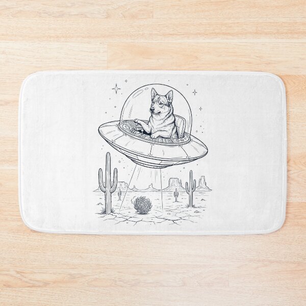 Item preview, Vintage Swedish Vallhund Riding UFO Dog Mom Dad Lover designed and sold by DoodleTortle.