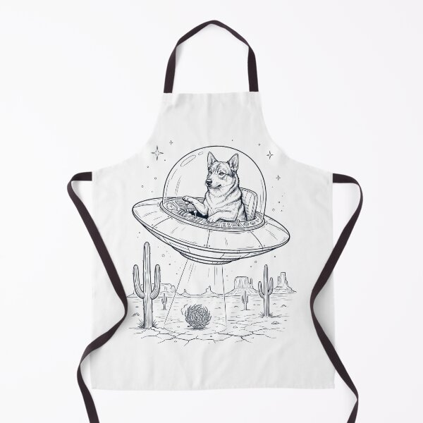 Item preview, Vintage Swedish Vallhund Riding UFO Dog Mom Dad Lover designed and sold by DoodleTortle.