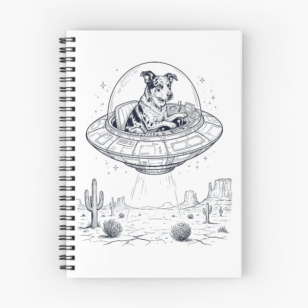 Item preview, Vintage Texas Heeler Riding UFO Dog Mom Dad Lover designed and sold by DoodleTortle.