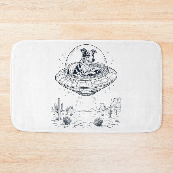 Item preview, Vintage Texas Heeler Riding UFO Dog Mom Dad Lover designed and sold by DoodleTortle.