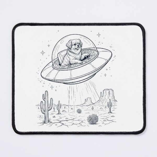 Item preview, Vintage Tibetan Spaniel Riding UFO Dog Mom Dad Lover designed and sold by DoodleTortle.