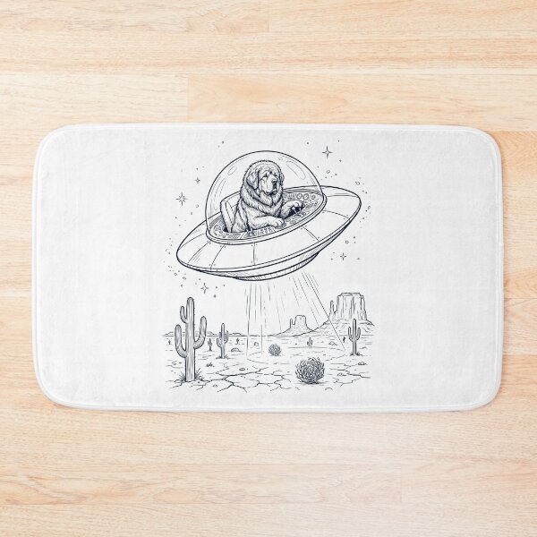 Item preview, Vintage Tibetan Mastiff Riding UFO Dog Mom Dad Lover designed and sold by DoodleTortle.