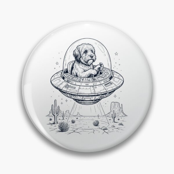 Item preview, Vintage Tibetan Terrier Riding UFO Dog Mom Dad Lover designed and sold by DoodleTortle.