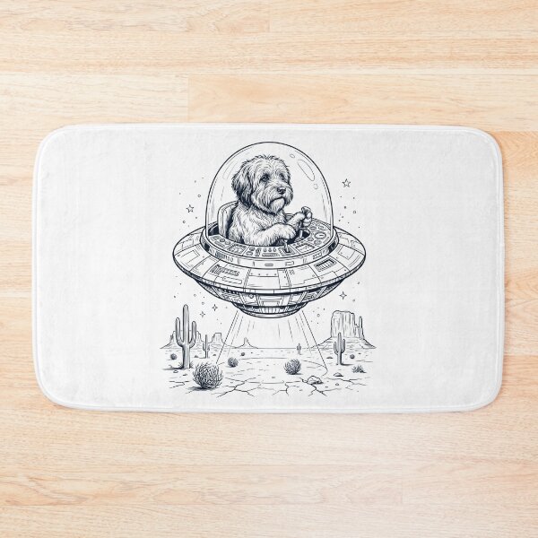 Item preview, Vintage Tibetan Terrier Riding UFO Dog Mom Dad Lover designed and sold by DoodleTortle.