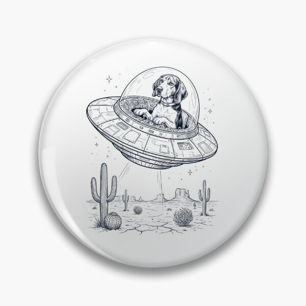 Item preview, Vintage Treeing Walker Coonhound Riding UFO Dog Mom Dad Lover designed and sold by DoodleTortle.