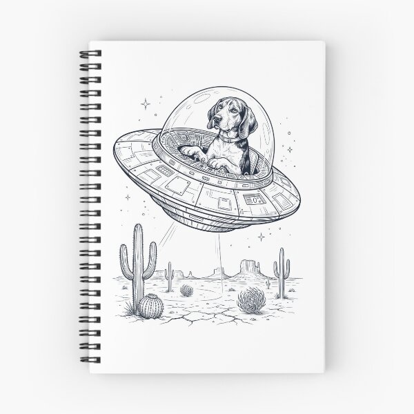 Item preview, Vintage Treeing Walker Coonhound Riding UFO Dog Mom Dad Lover designed and sold by DoodleTortle.