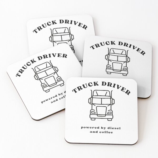 Item preview, Truck Driver - powered by diesel and coffee designed and sold by Cami & Co. Design.