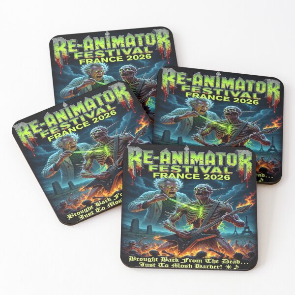 Item preview, Re-Animator Festival France Horror Metal T-Shirt | Funny Zombie Guitarist Graphic Tee | Heavy Metal Festival Art designed and sold by Sushikidsntod.