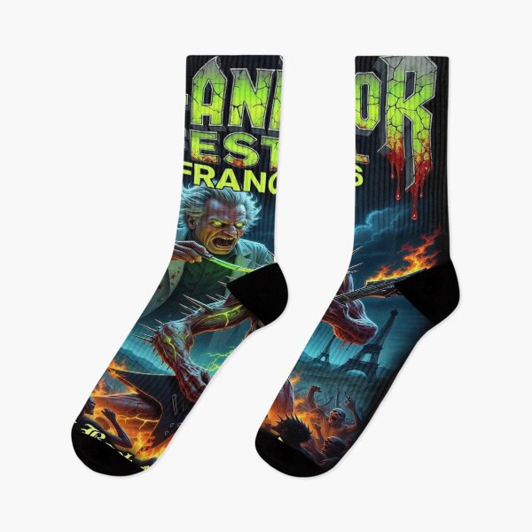 Artikelvorschau, Re-Animator Festival Frankreich Horror-Metal-T-Shirt | Lustiges Zombie-Gitarristen-T-Shirt mit Grafik | Heavy-Metal-Festival-Kunst entworfen und verkauft von Sushikidsntoddlers.