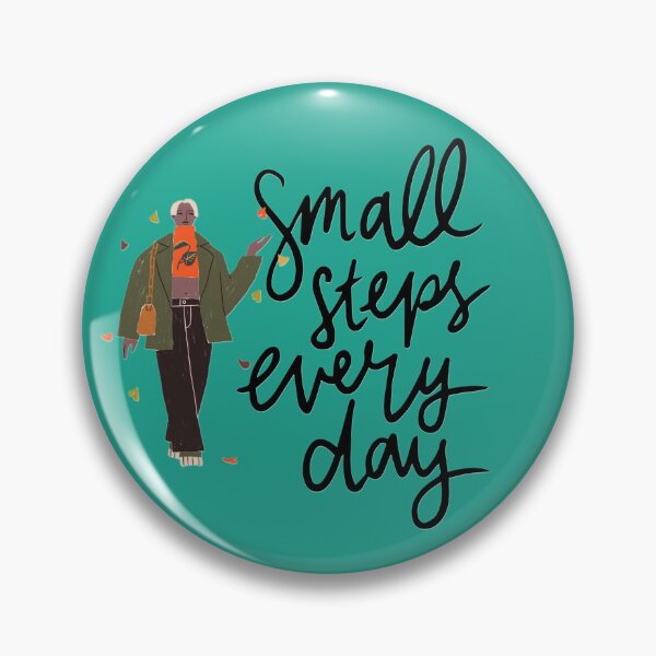Item preview, Small Steps Every Day Motivational Aesthetic Typography Design designed and sold by CreativePallavi.