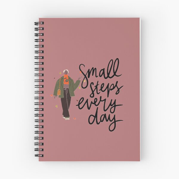 Item preview, Small Steps Every Day Motivational Aesthetic Typography Design designed and sold by CreativePallavi.