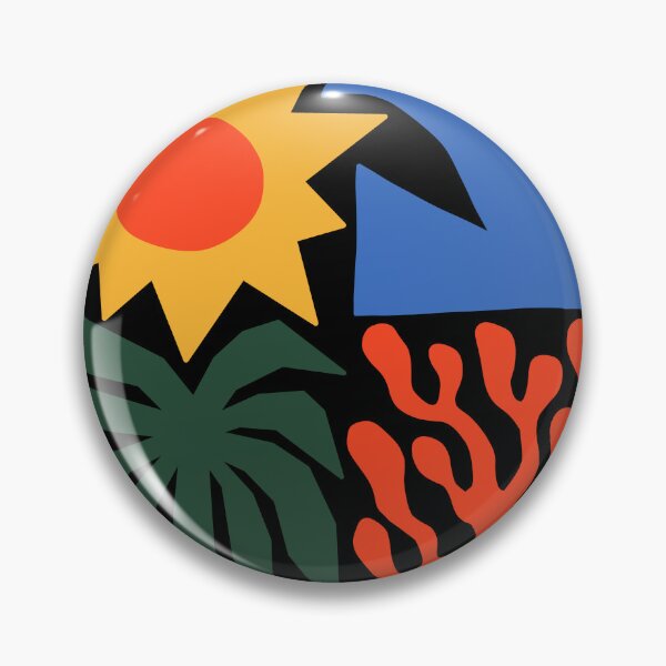 Item preview, Modern Summer Night - Abstract Coastal Mosaic on Black designed and sold by AliAltinelArt.