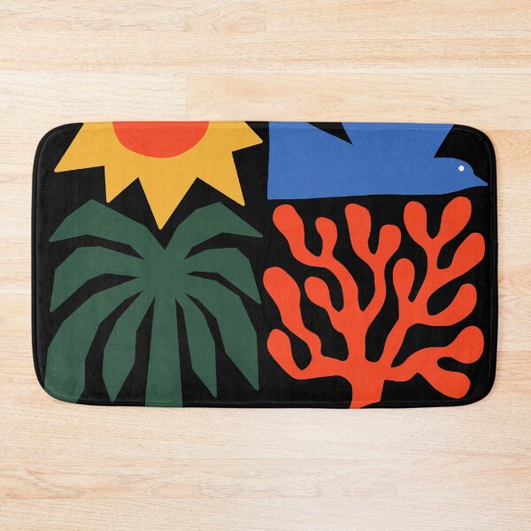 Item preview, Modern Summer Night - Abstract Coastal Mosaic on Black designed and sold by AliAltinelArt.