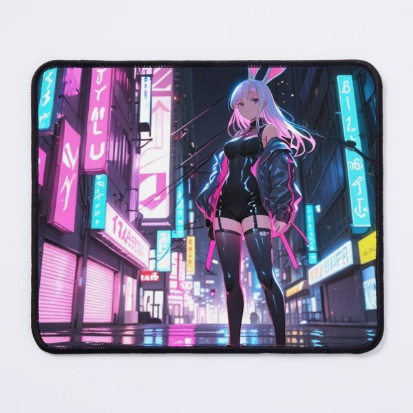 Item preview, Futuristic Anime Girl Neon Skyline designed and sold by AnimDream .